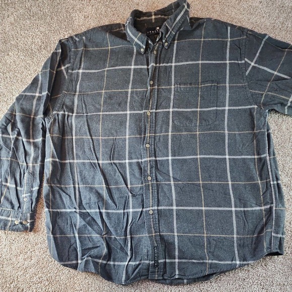 Consensus Sportswear Mens‎ 90's Flannel Button Down Long Sleeve Shirt Size 2XL - Picture 1 of 4